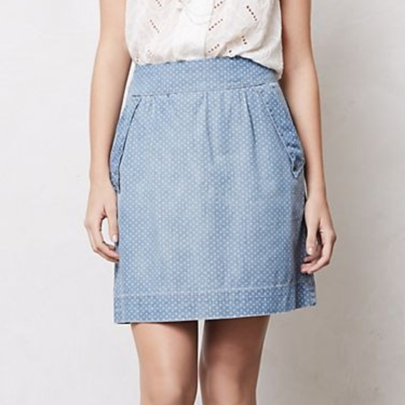 Anthropologie Dresses & Skirts - Anthropologie Size 6 Holding Horses denim skirt